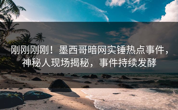 刚刚刚刚！墨西哥暗网实锤热点事件，神秘人现场揭秘，事件持续发酵